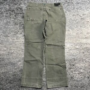 Wrangler Outdoor Pants Mens 36x29 Green Double Knee Hiking Utility